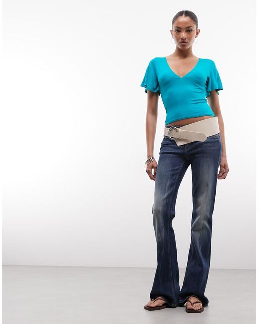 Collusion Blue Batwing Top