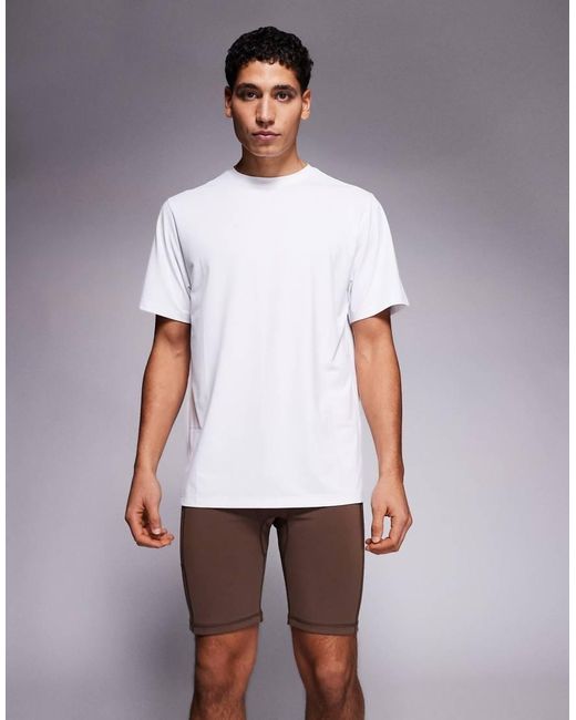 4505 Brown Icon Active Quick Dry Base Layer Training Half Tight With Phone Pocket for men