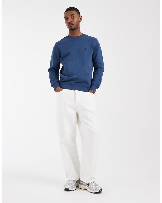 Tommy Hilfiger Blue Essential Crewneck Sweatshirt for men