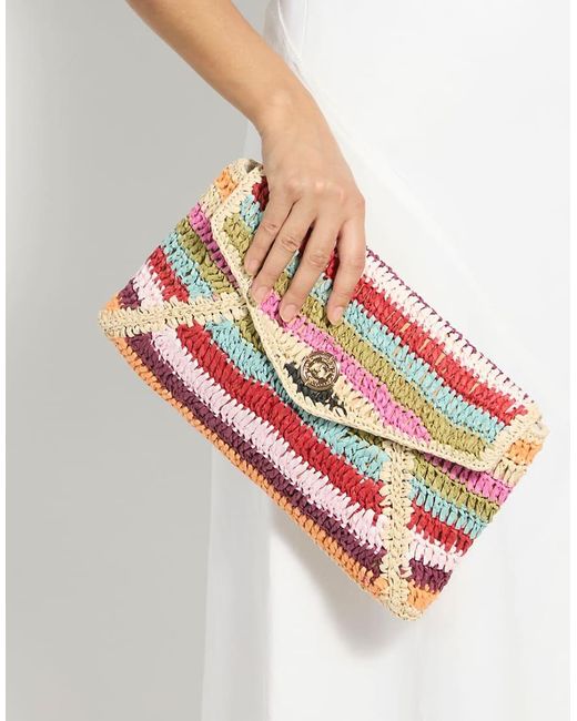 Dune Red Essentials Clutch Bag