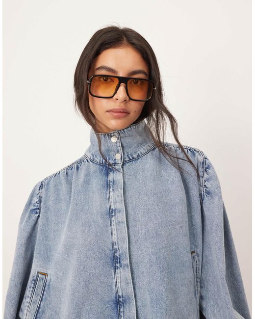 ARRANGE Blue – kastige jeans-hemdjacke