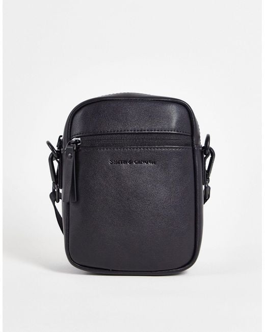 Smith & Canova Smith & Canova Leather Flight Bag in Black for Men Lyst UK