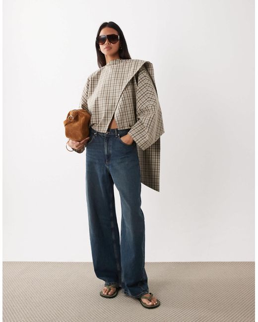 ASOS Blue Wrap Scarf Batwing Jacket