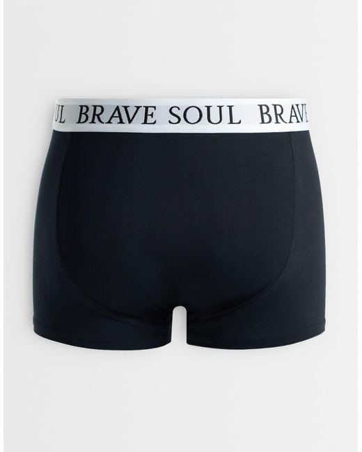 Brave Soul Blue 5 Pack Boxers for men