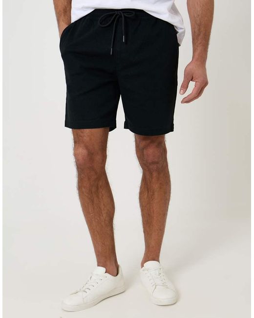 Threadbare Blue Shorter Length Stretch Chino Shorts for men