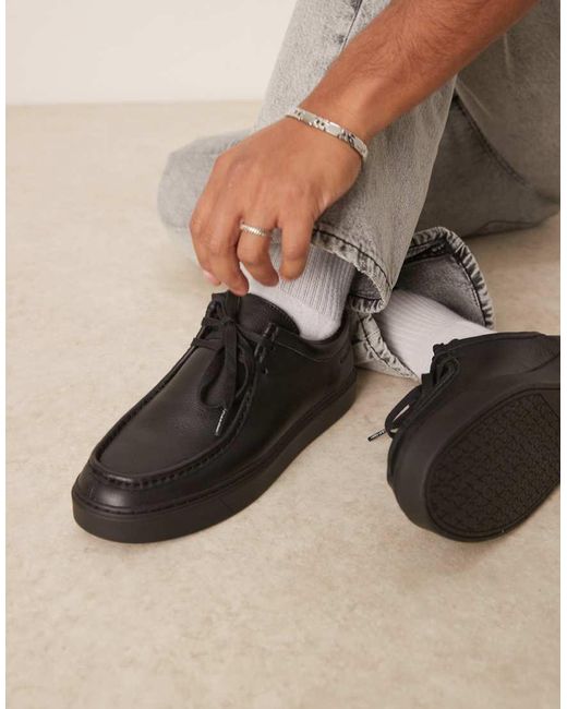 Calvin Klein Black Lace Up Leather Shoes for men