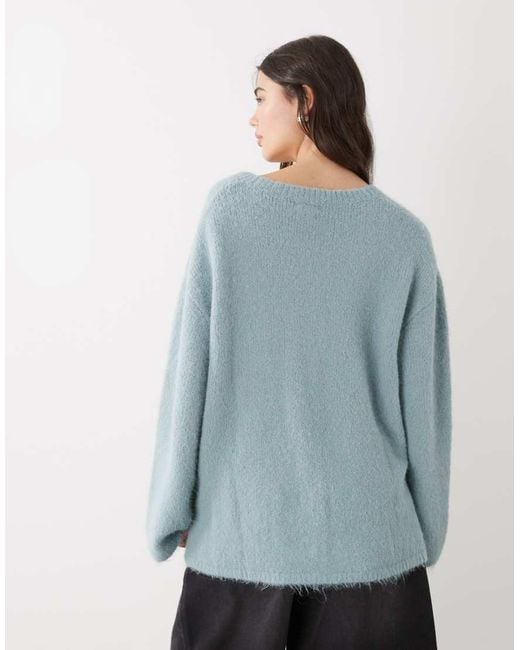 Monki Blue Oversized Cardigan