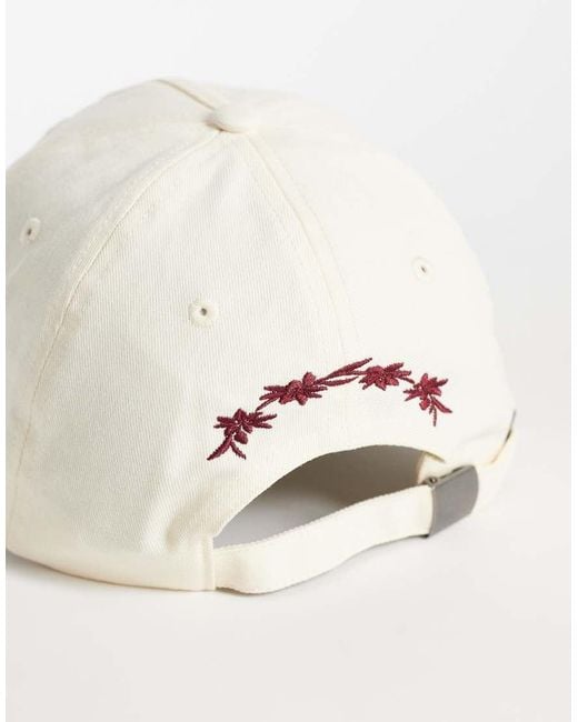 ASOS Pink Baseball Contrast Cap With Logo Graphic for men