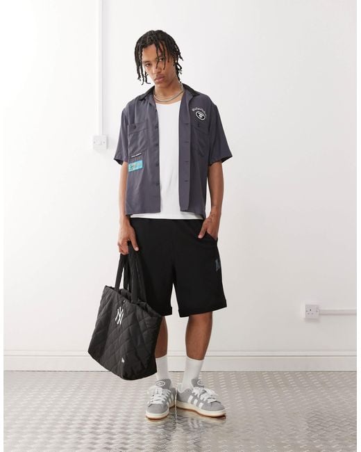 Aape By A Bathing Ape Aape by a bathing ape – kurzärmliges worker-hemd in Blue für Herren