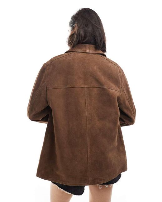 ASOS Brown Real Suede 70S Jacket