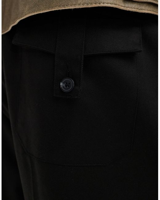 Bershka Black baggy Tailored Trouser for men
