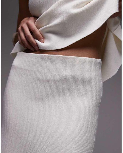 Mango Gebreide Midirok in het Gray