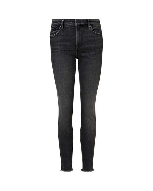 Vaqueros Negro Lavado Con Diseño Push Up Miller De AllSaints de color Black