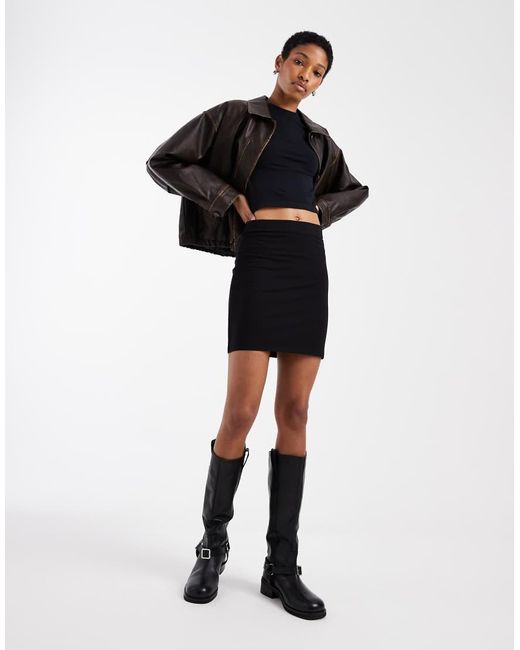 ASOS Black Asos Design Tall Jersey Mini Skirt
