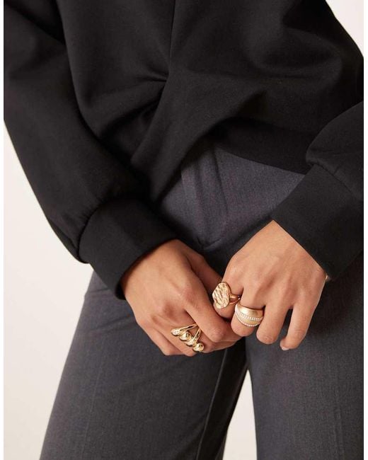 ASOS Top Met Gedraaide Voorkant, Lange Mouwen En Interlock-Naden in het Black