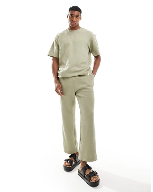 Pantalon texturé d'ensemble - menthe Pull&Bear pour homme en coloris Metallic