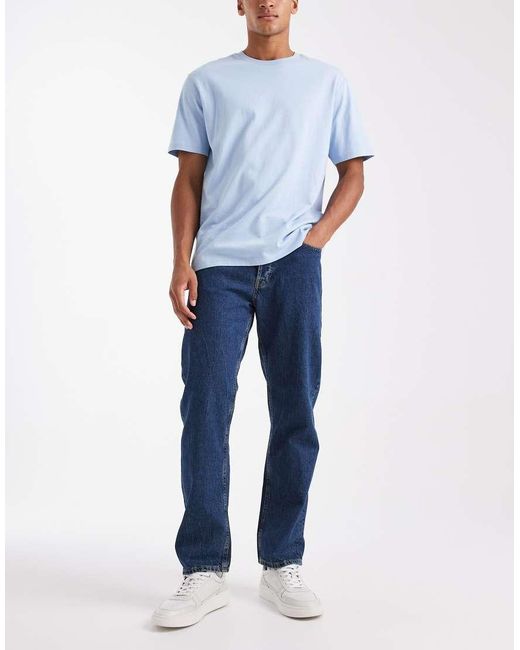 Jack & Jones Blue Chris Straight Jean for men
