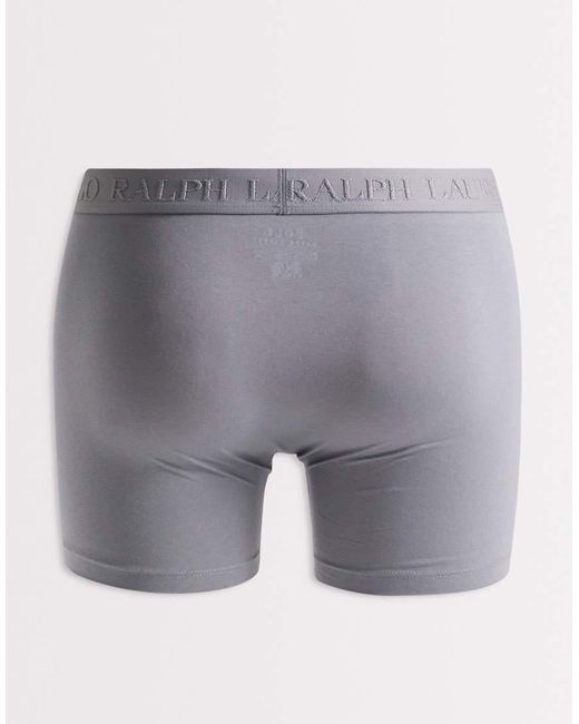 Polo Ralph Lauren White 3 Pack Of Stretch Cotton Tonal Boxer Briefs for men
