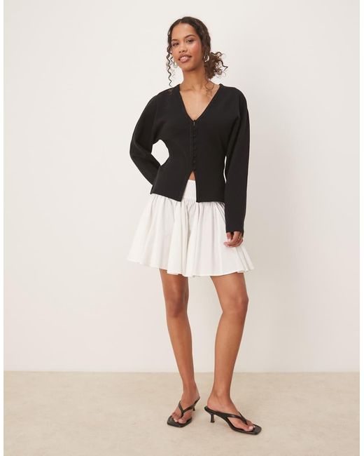 Cárdigan De Punto Compacto De Gina Tricot de color Black