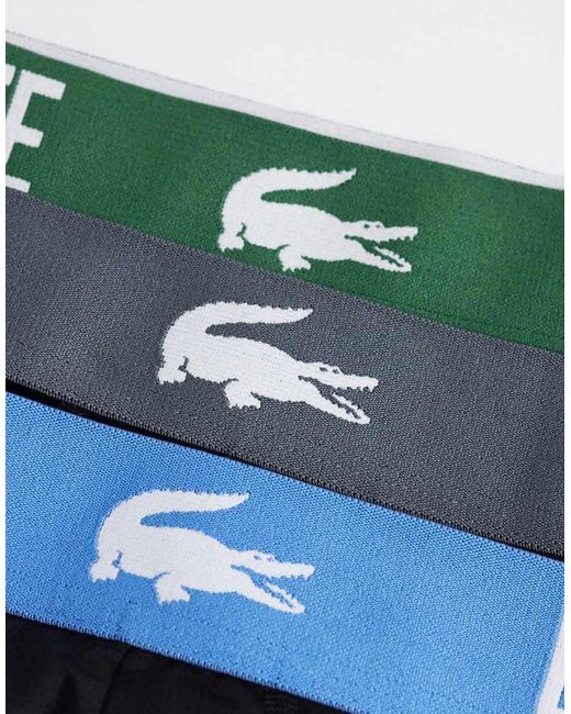 Lacoste Blue 3 Pack Boxer Briefs for men