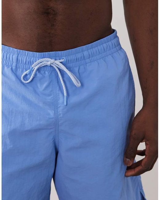 Mango Blue Boxer Style Swim Short for men