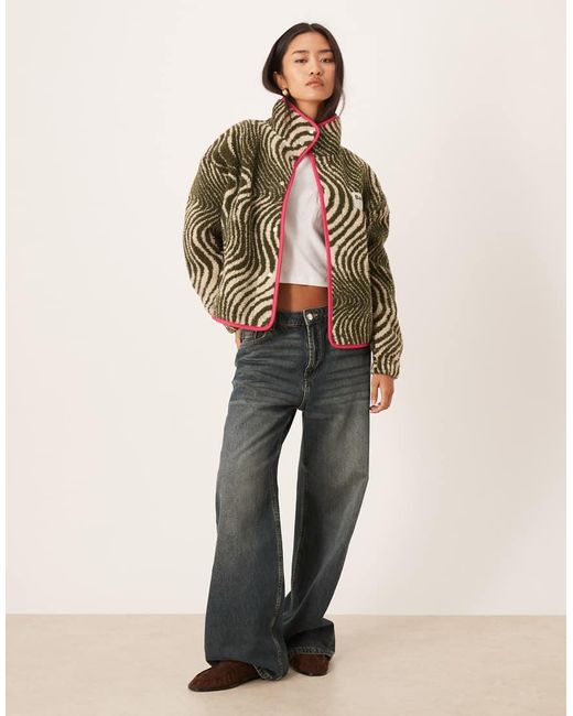 Barbour Green X Asos Exclusive Animal Print Fleece