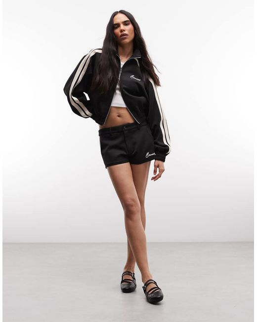 CERNUCCI Black Micro Tailored Shorts With Side Taping
