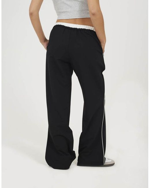 Brave Soul White Contrast Waistband Tailored Trousers