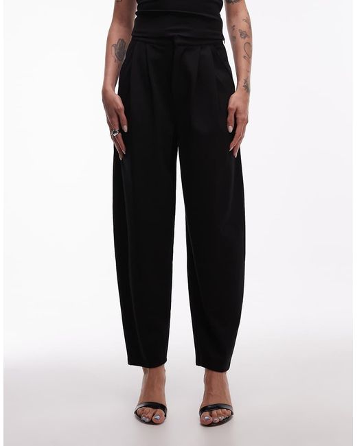 ASOS Black Co-Ord Tailored Ponte Banana Leg Trousers
