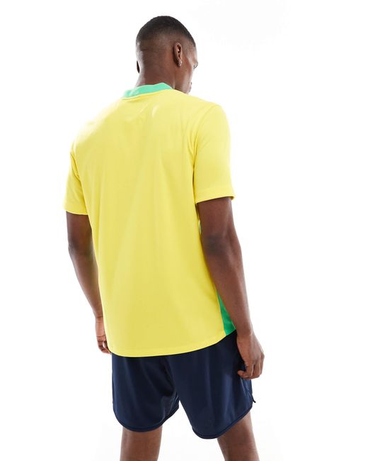 T-shirt domicile brésil en tissu dri-fit - jaune Nike Football pour homme en coloris Yellow