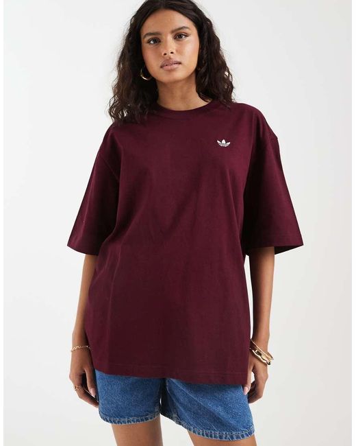 Adidas Originals Purple Essential Oversized T-Shirt