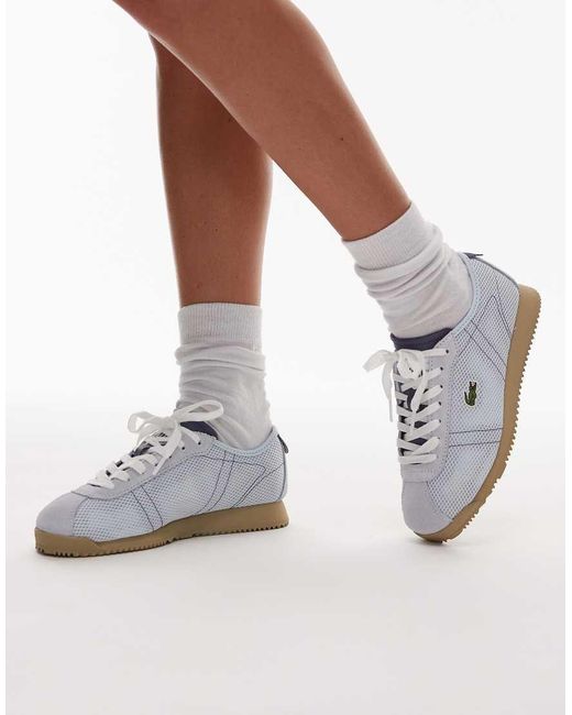 Lacoste White Club Low Top Mesh Sneakers