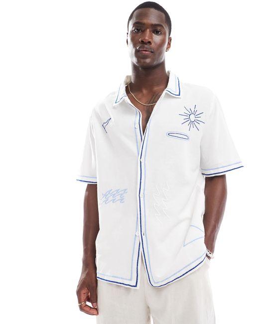Bershka – hemd in White für Herren