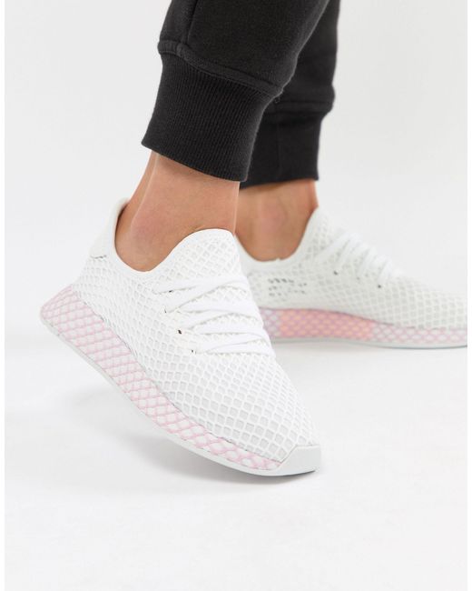 adidas Originals Deerupt Sneakers In Black And Pink | ASOS
