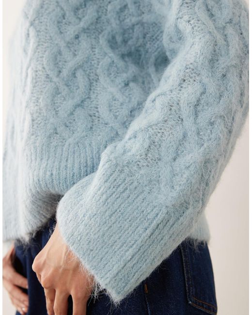Vila Blue – flauschiger strickpullover