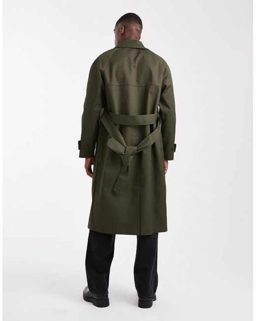 ASOS – oversize-trenchcoat in Green für Herren