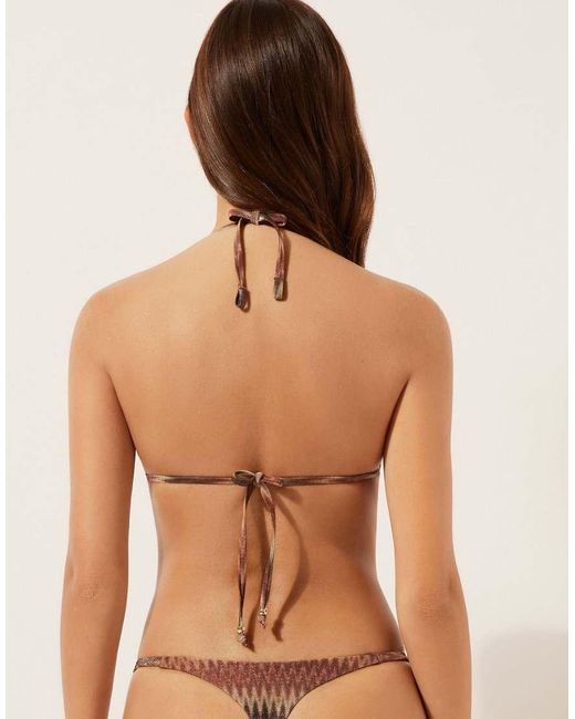 Calzedonia Brown Triangle Bikini Top