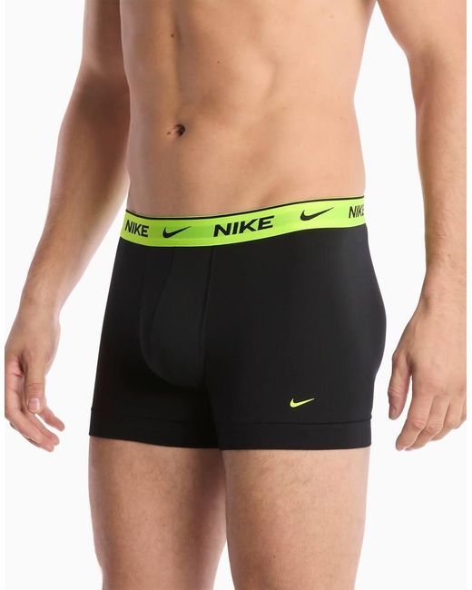 Nike Black Essential Cotton 5 Pack Trunks for men