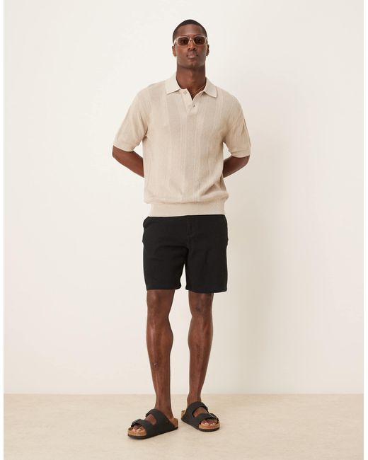 SELECTED Natural Textured Shorts for men