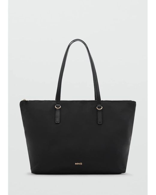 Borsa Shopping Classica Nera di Mango in Black