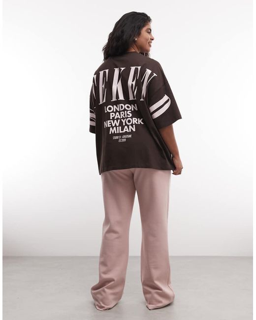 ASOS Black Weekend Collective Curve Icon T-Shirt With Stacked Back Logo