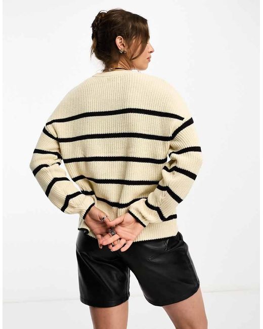 ONLY Natural Ribbed Knit Jumper