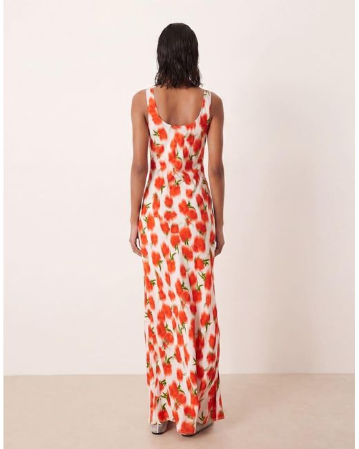 ASOS White Scoop Neck Tie Front Midi Dress