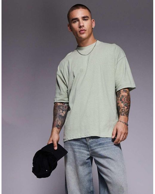 ASOS Gray Oversized T-shirt for men