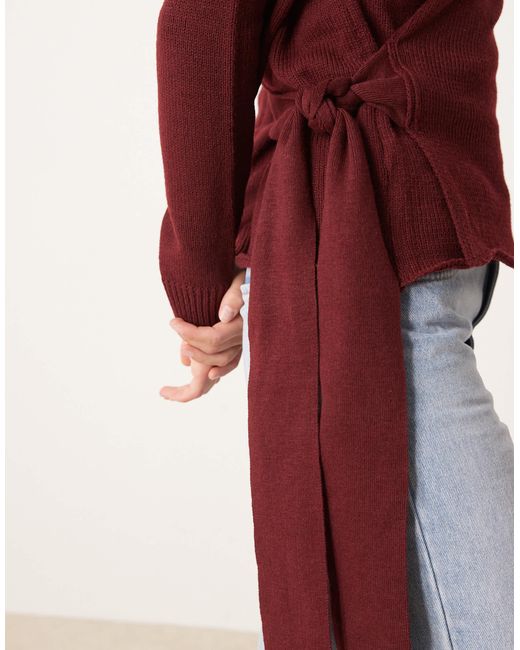 Pull cache-cœur - bordeaux Glamorous en coloris Red