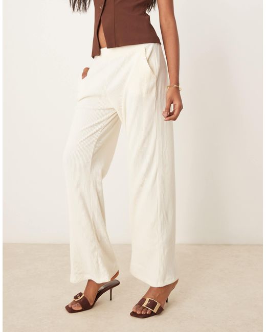 Abercrombie & Fitch Natural Drawstring Rib Flare joggers