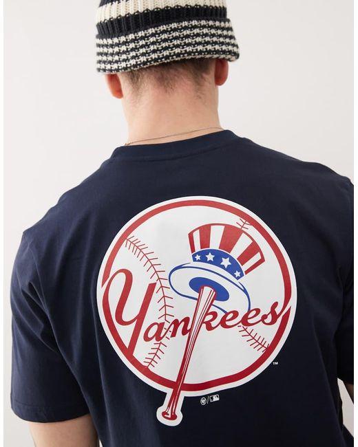 '47 Blue Ny Yankees With Back Print T-shirt for men