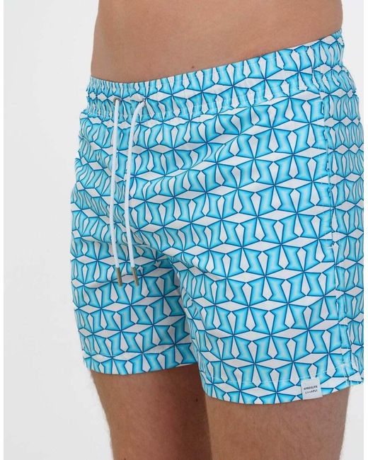 Apreslife Blue Metric Swim Shorts for men