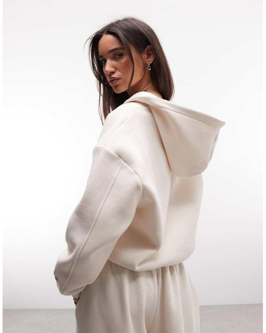 Collusion Natural Boxy Zip Through Hoodie