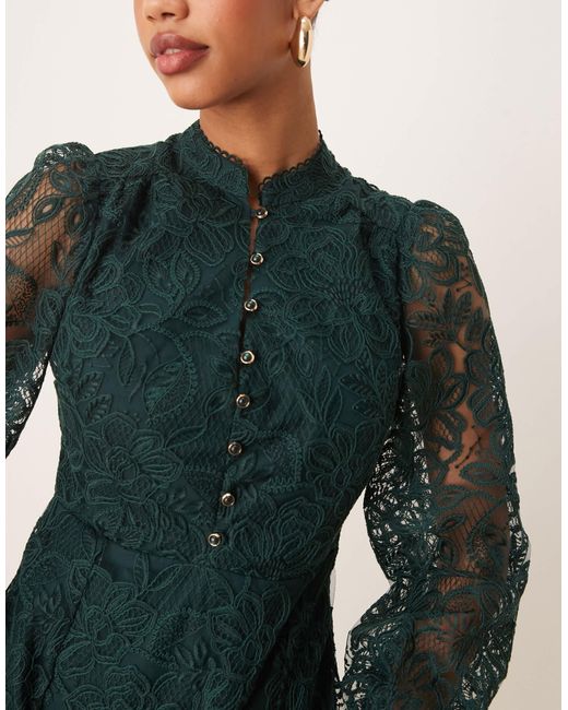 Forever New Green – kurzes skater-kleid aus spitze